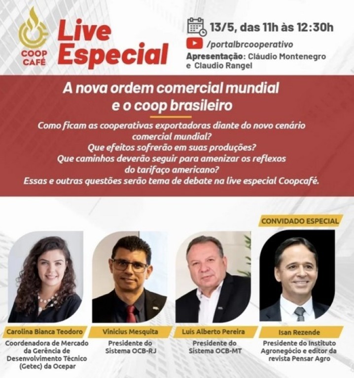 Isan Rezende vai discutir os desafios do cooperativismo na nova ordem comercial mundial