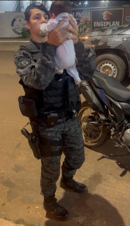 Policiais da Rotam salvam bebê de 20 dias após engasgamento em Juína