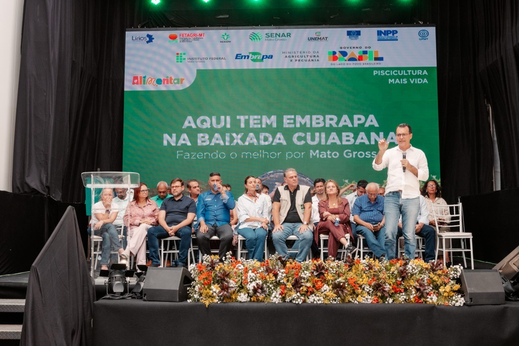 Lúdio comemora Embrapa da Baixada Cuiabana: "produção de alimentos saudáveis e geração de riqueza e renda"