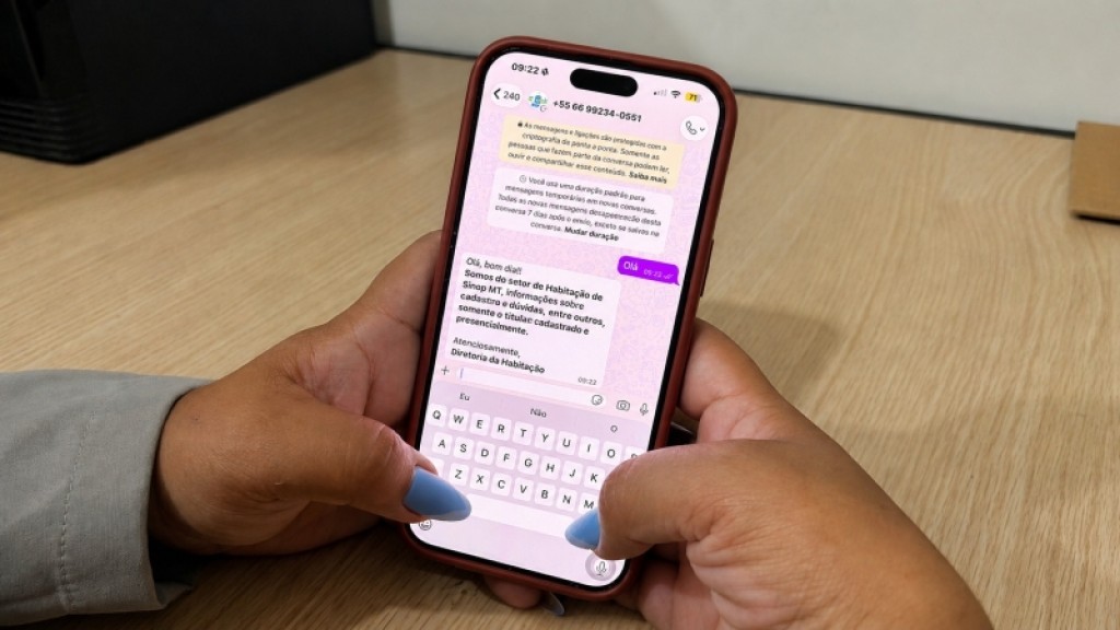 Prefeitura de Sinop divulga novo contato de WhatsApp para atendimento do setor de Habitação