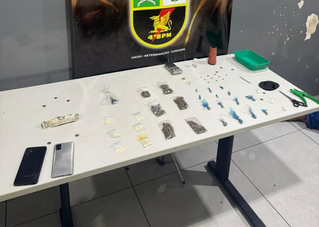 PM prende faccionado por tráfico de drogas e apreende 29 porções de entorpecentes