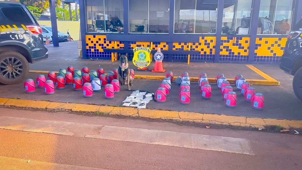 PRF apreende drogas e medicamentos em compartimento de carga na BR-163, em Rondonópolis (MT)