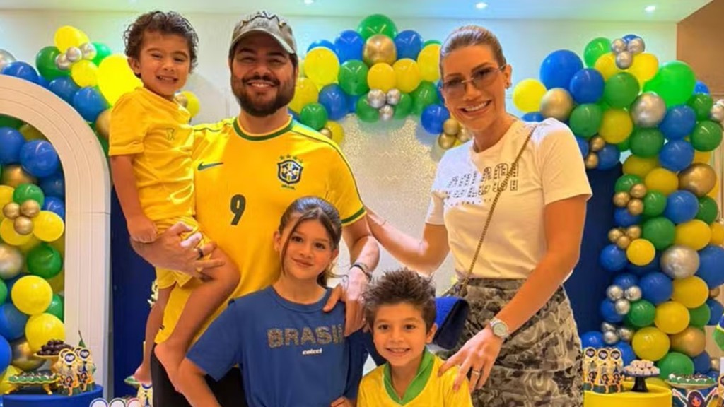 Filha do cantor Cristiano ganha festa com tema olímpico em Rio Preto: ‘Te amamos’