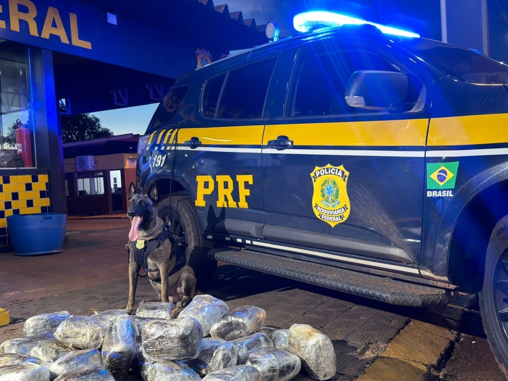 PRF apreende 38 kg de droga na BR-364, em Rondonópolis (MT)
