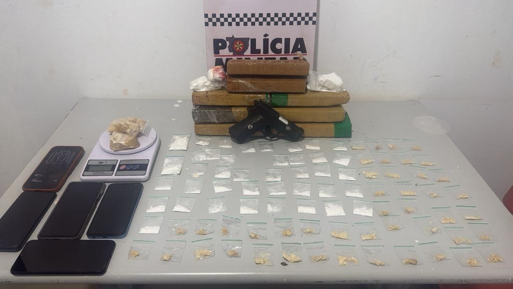 Polícia Militar prende faccionado com tabletes e porções de drogas em Tangará da Serra