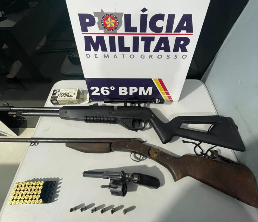 Polícia Militar prende homem que agrediu e ameaçou esposa com arma de fogo