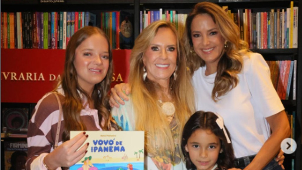 Ticiane Pinheiro prestigia lançamento de livro da mãe no Rio: ‘Vovó de Ipanema’