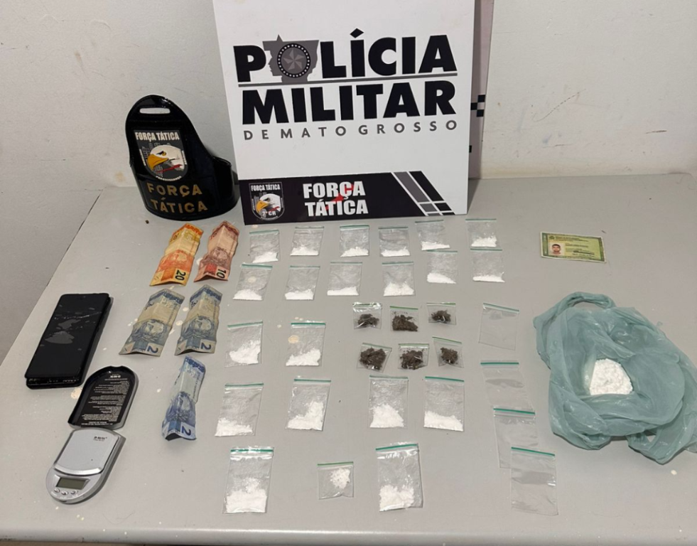 Força Tática prende dois homens por tráfico de drogas em Tangará da Serra