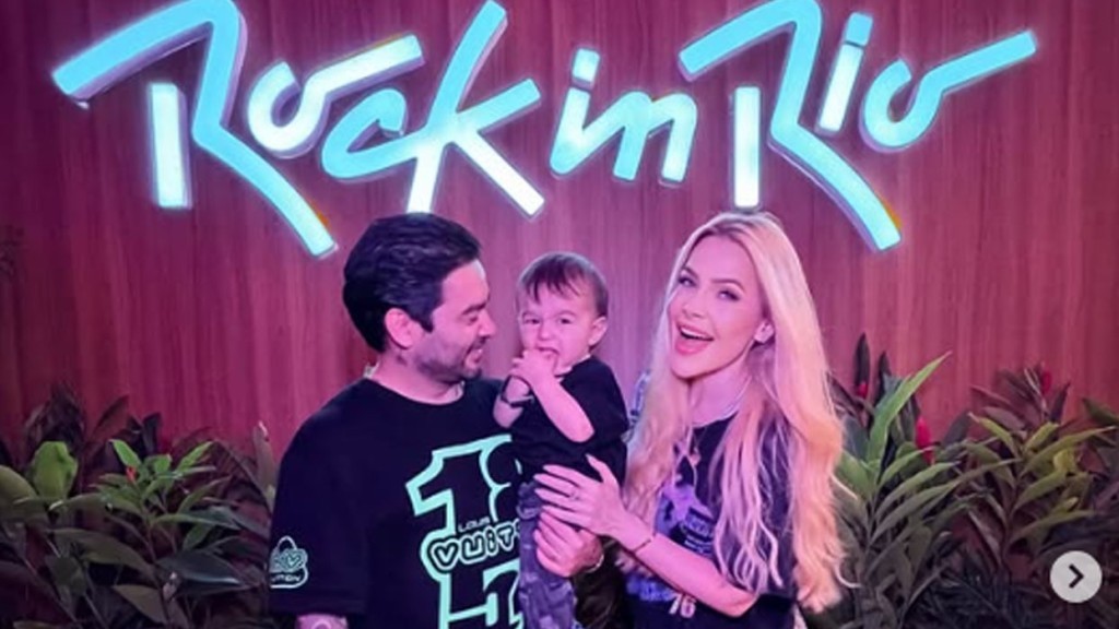 Yudi Tamashiro leva filho de um ano para o Rock in Rio: ‘Yudinho curtiu cada momento’