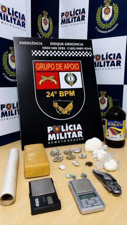 Polícia Militar prende dupla suspeita por tráfico de drogas em Cuiabá