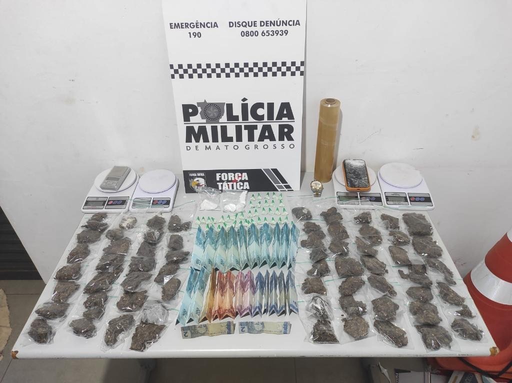 Força Tática prende faccionado com 103 porções de drogas em Tangará da Serra