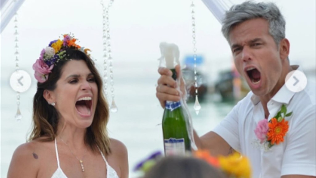 Otaviano Costa relembra renovação de votos com Flávia Alessandra na Tailândia