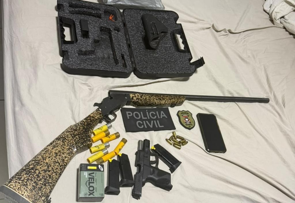 Operação da Polícia Civil desarticula grupo que fornecia armas e drogas para facções rivais em Mato Grosso