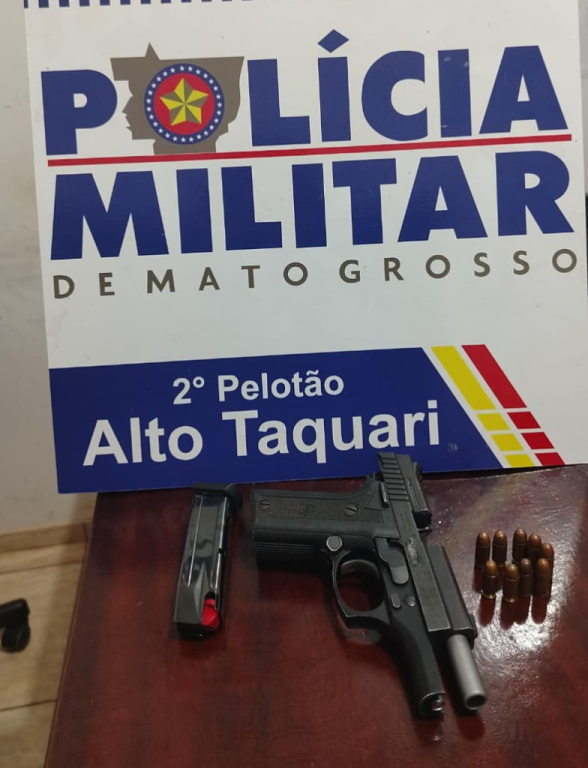 PM prende homem por porte ilegal de arma e violência doméstica