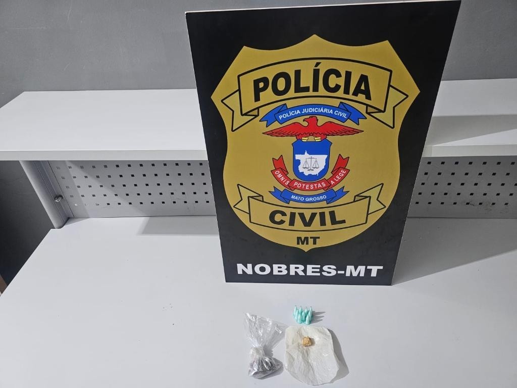 Polícia Civil desarticula ponto de tráfico próximo à unidade prisional e prende suspeito em Nobres