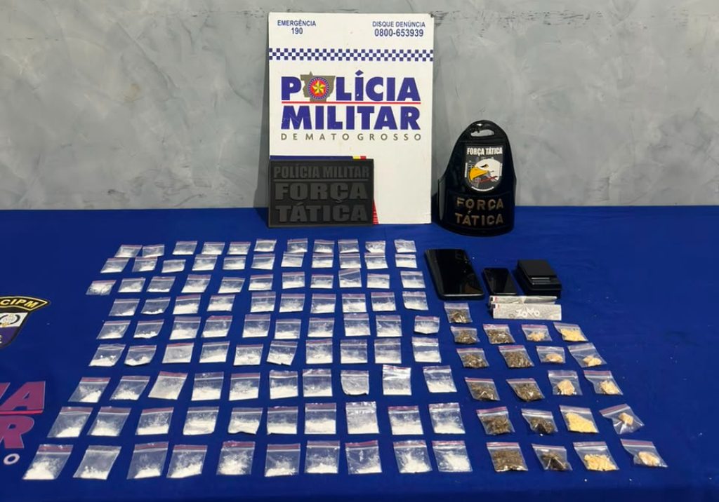 Polícia Militar prende cinco pessoas por tráfico de drogas em Campo Novo do Parecis