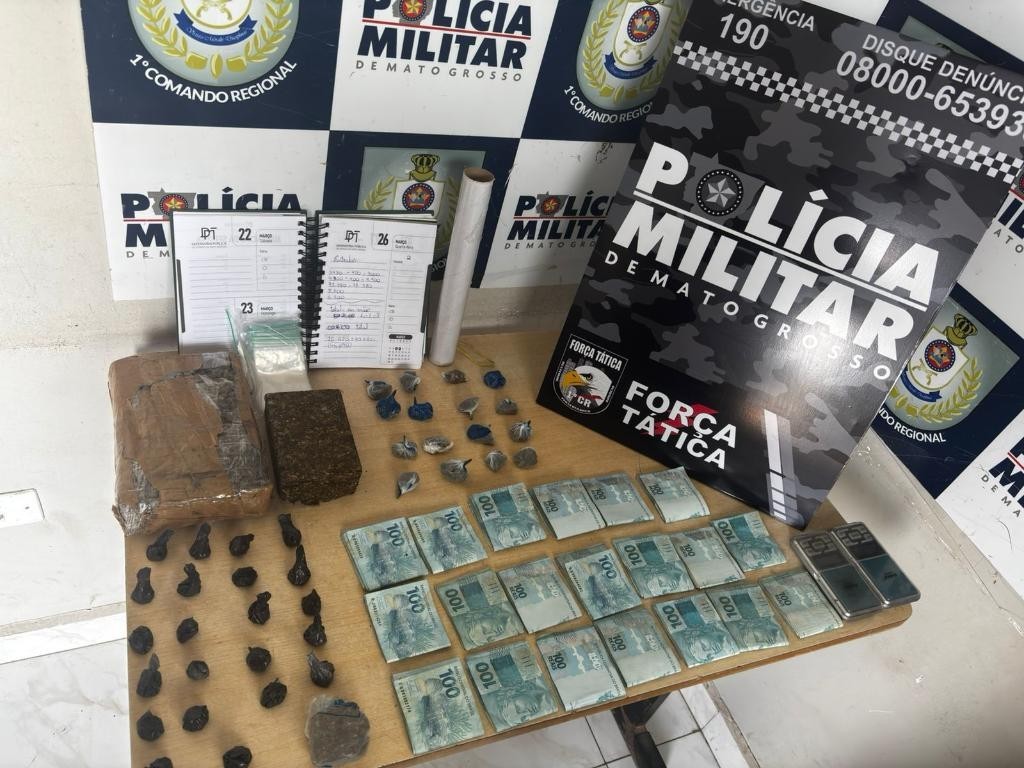 Força Tática prende homem com porções de drogas e R$ 20 mil em dinheiro em Cuiabá