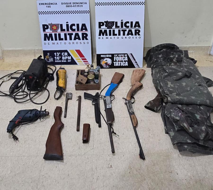 Força Tática prende homem por porte ilegal de arma de fogo após denúncia de violência doméstica