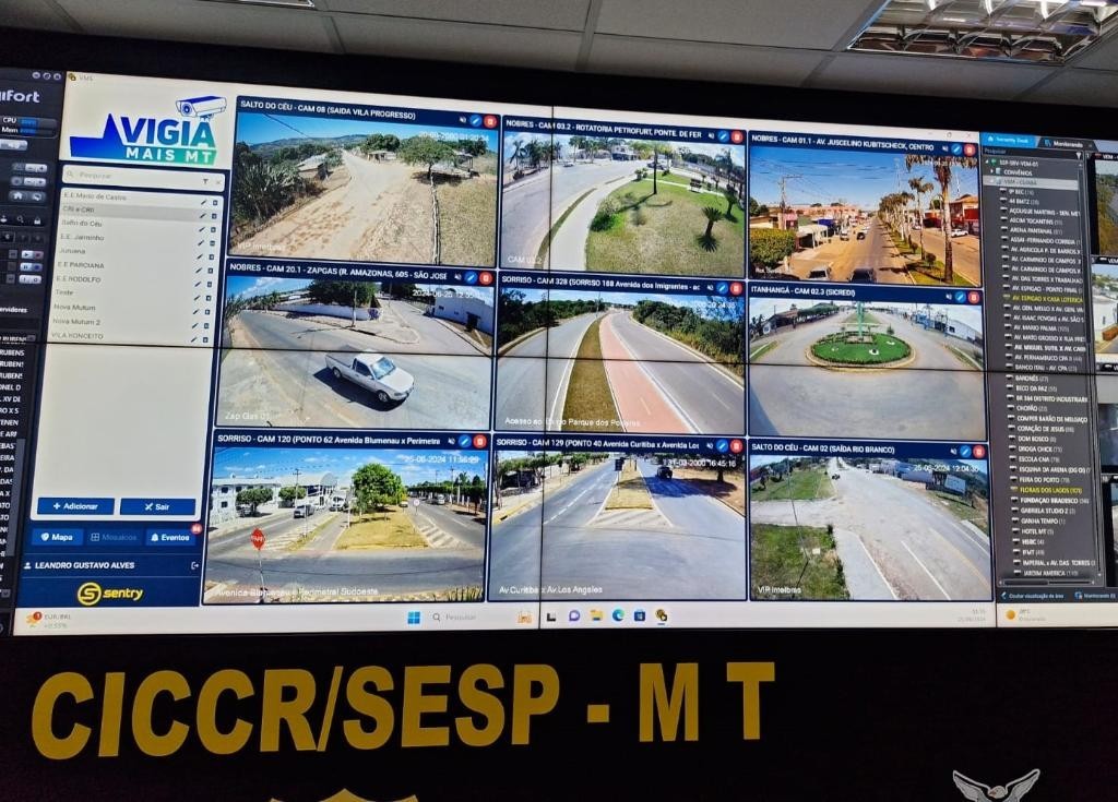 Com 22,7 mil câmeras de videomonitoramento, Vigia Mais MT reforça a segurança nos 142 municípios mato-grossenses