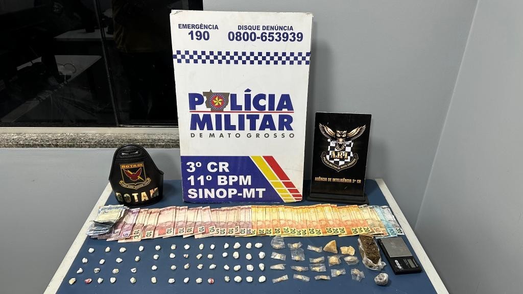 Rotam prende homem com 73 porções de entorpecentes em Sinop