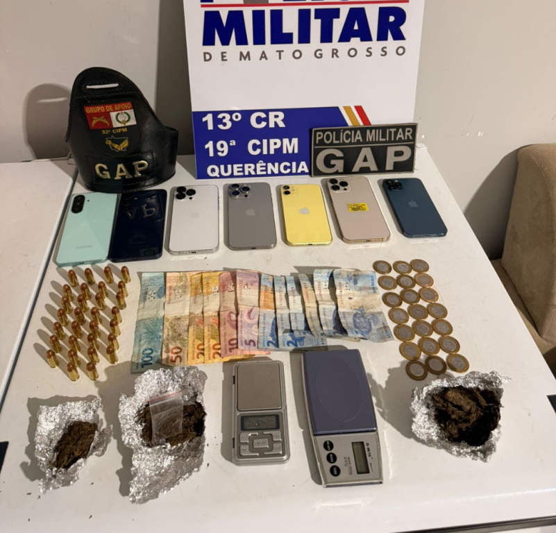 Quatro pessoas são detidos por tráfico de drogas em Querência