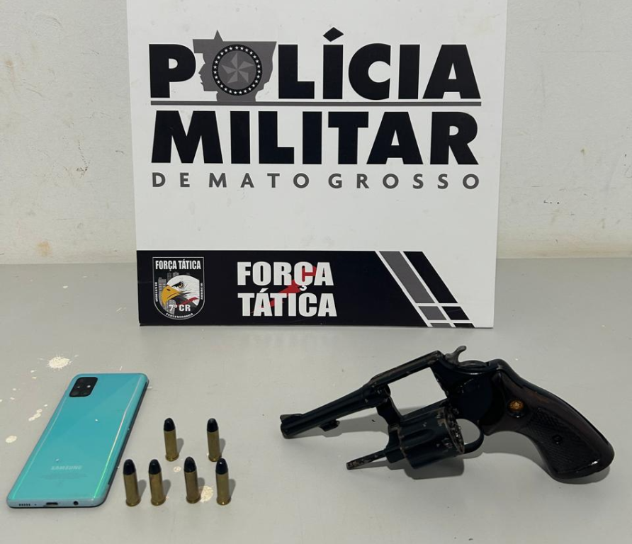 Força Tática prende três faccionados e apreende arma de fogo em Tangará da Serra