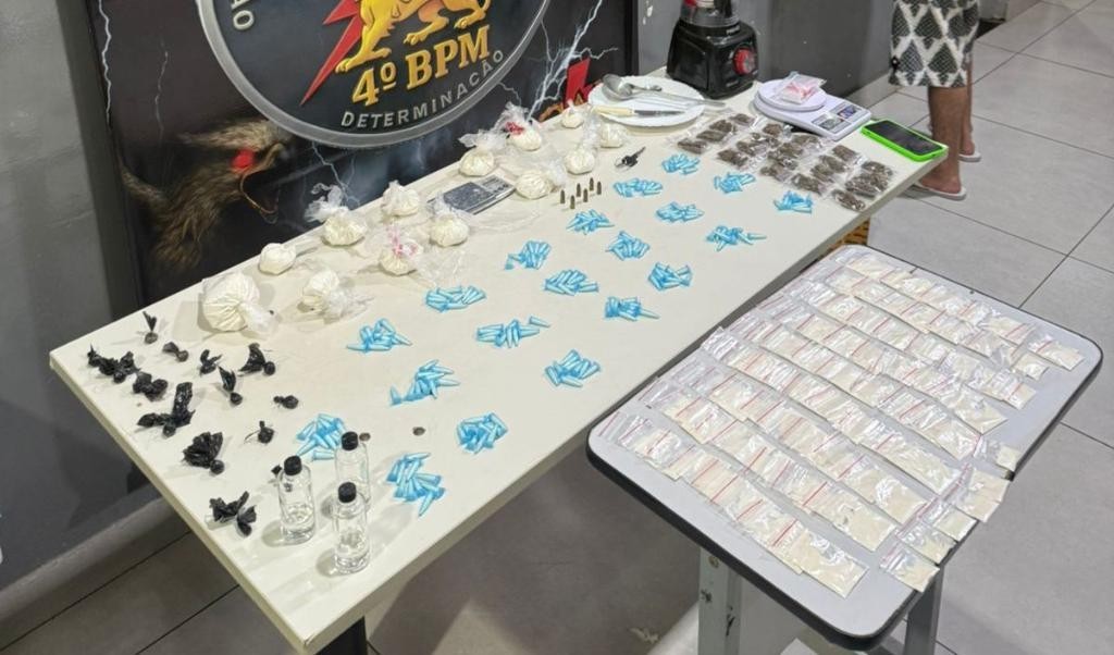 PM conduz nove pessoas por tráfico e apreende mais de 400 porções de drogas em Várzea Grande