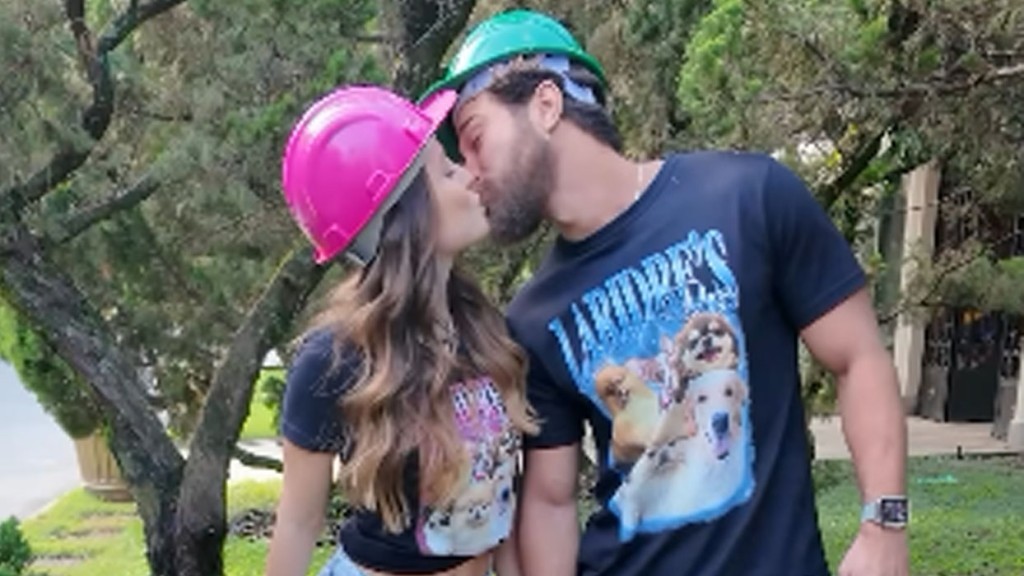 Larissa Manoela e André Luiz apresentam nova casa aos pets antes de reforma