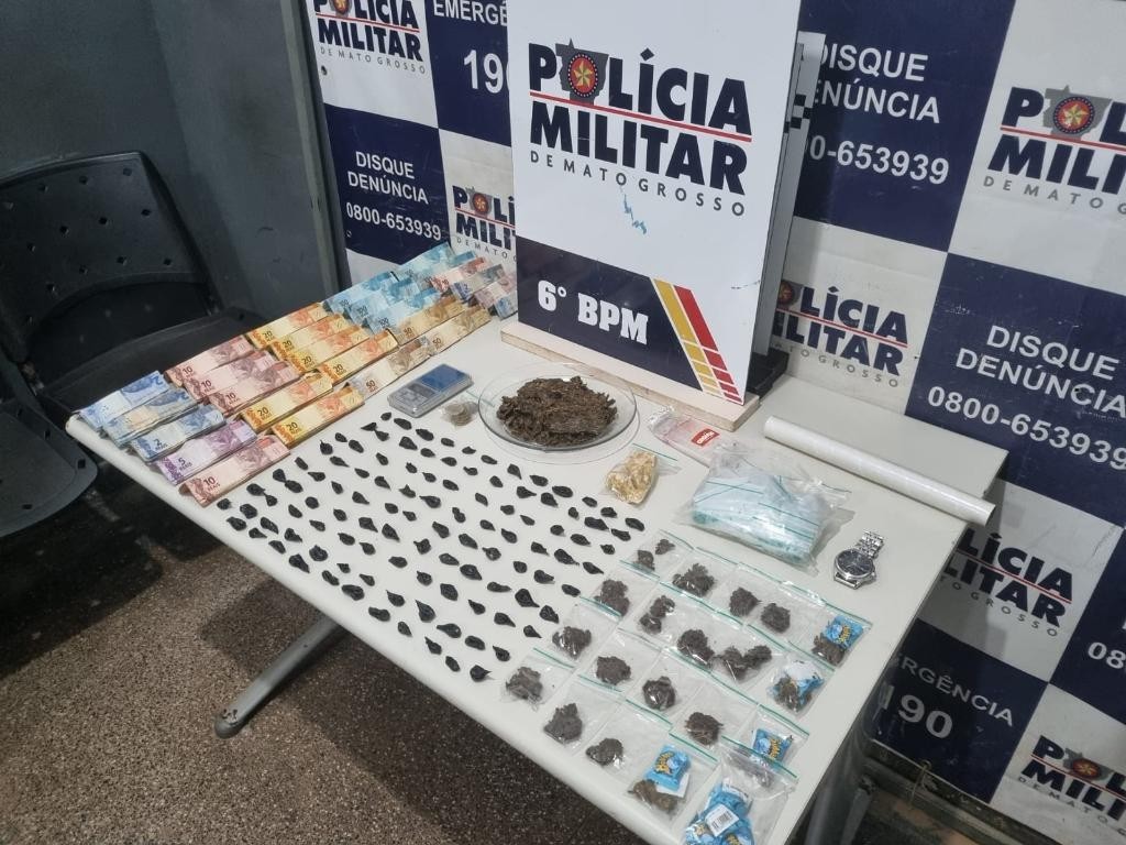 Polícia Militar prende mulheres com 128 porções de entorpecentes em Cáceres